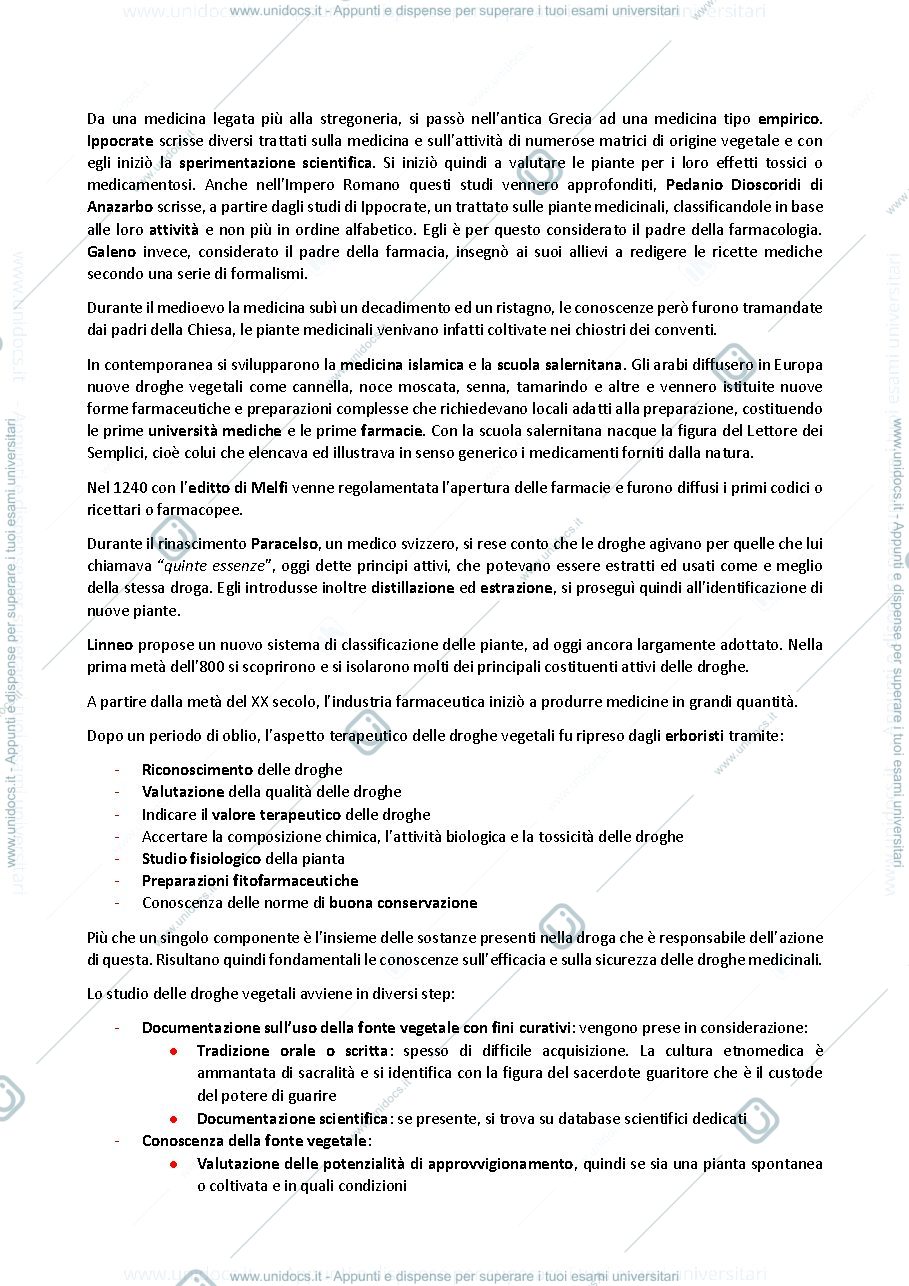 Anteprima pagina 2 — Farmacognosia 1