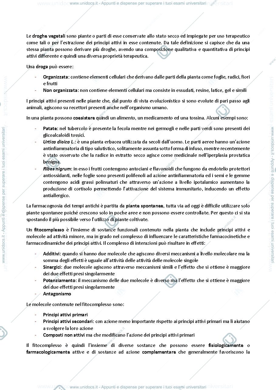 Anteprima pagina 4 — Farmacognosia 1