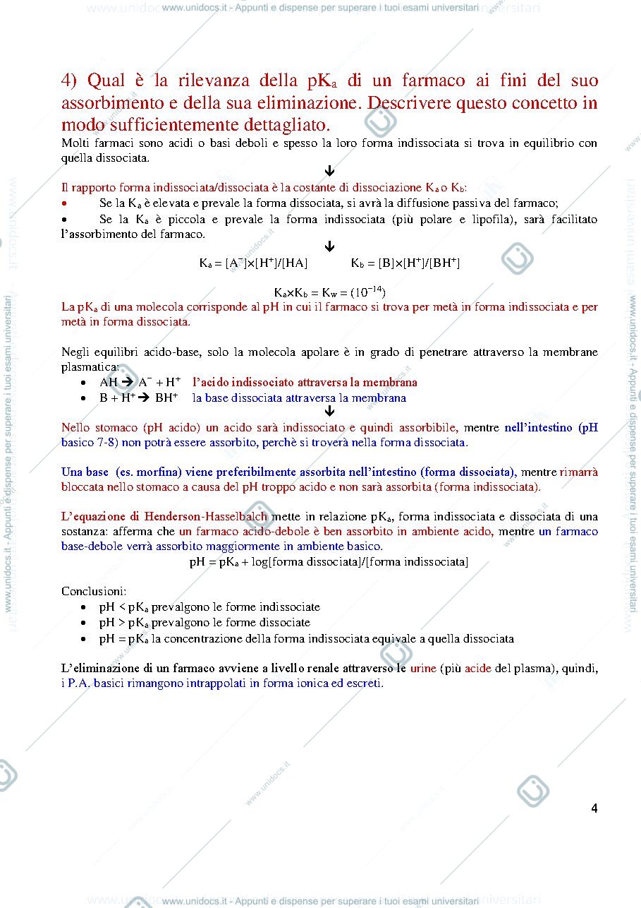 Anteprima pagina 4 — Domande e risposte farmacognosia