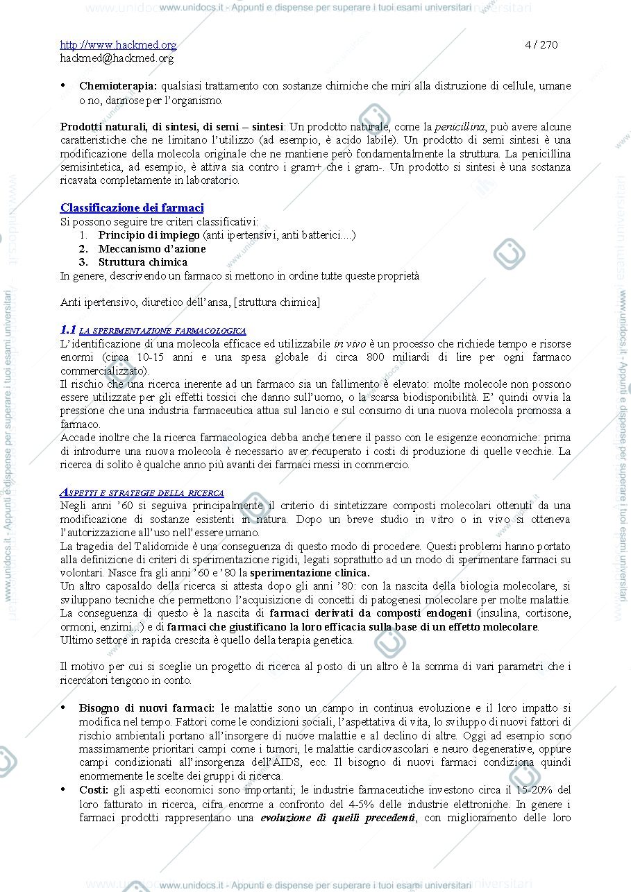 Anteprima pagina 2 — Compendio di Farmacologia