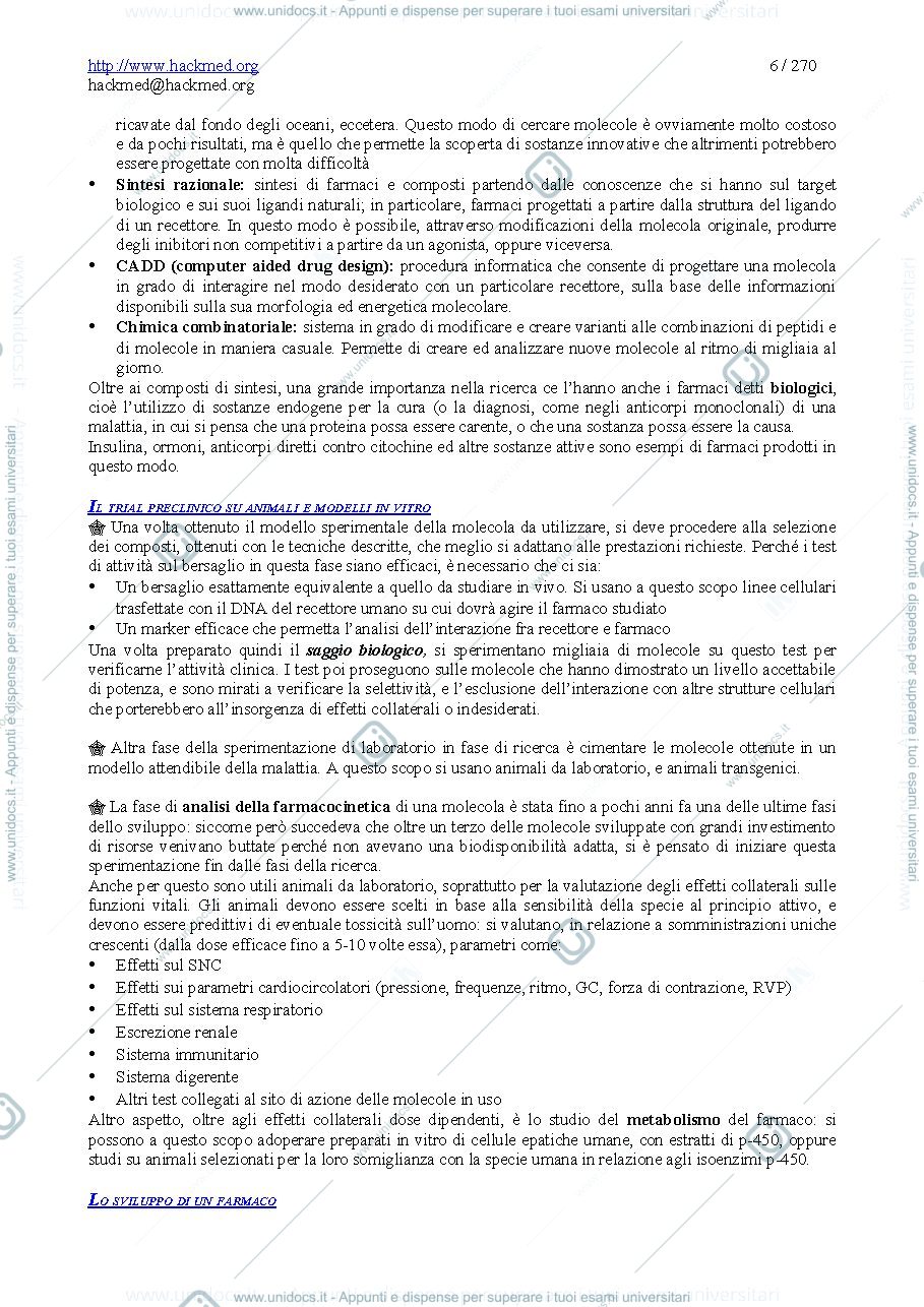 Anteprima pagina 4 — Compendio di Farmacologia
