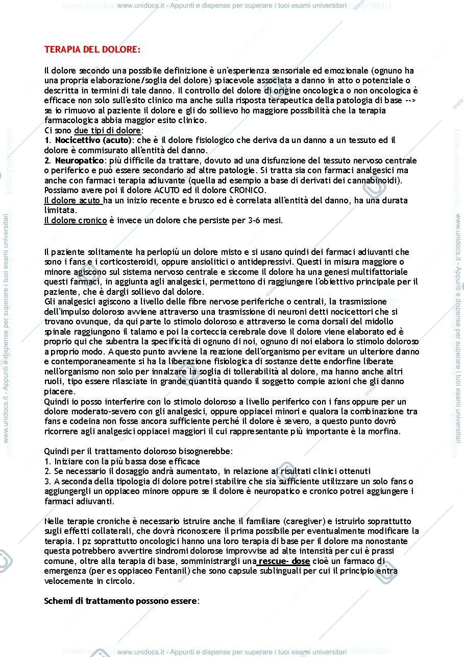 Anteprima pagina 1 — FARMACOLOGIA II ANNO INFERMIERISTICA