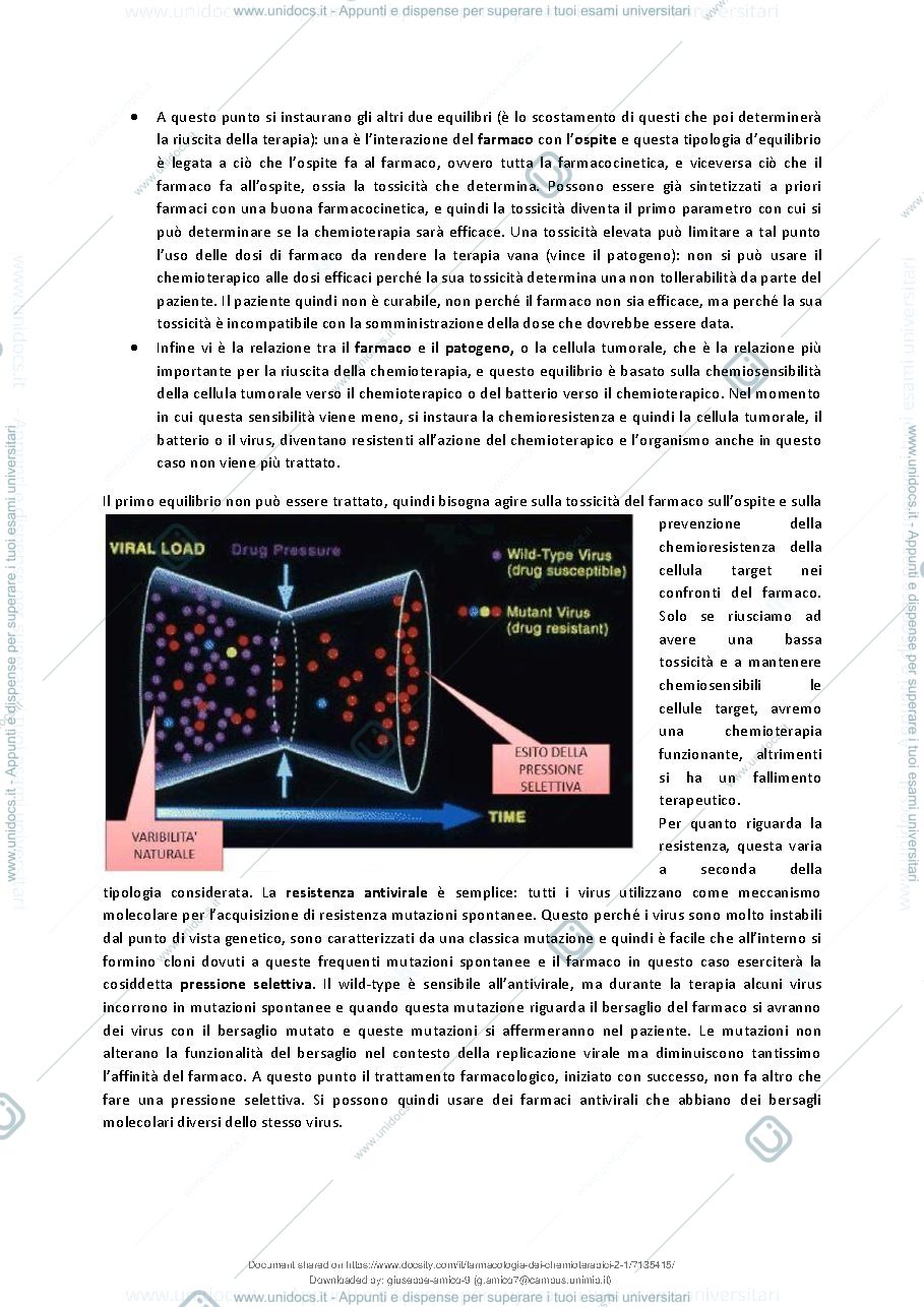 Anteprima pagina 5 — Farmacologia dei chemioterapici 