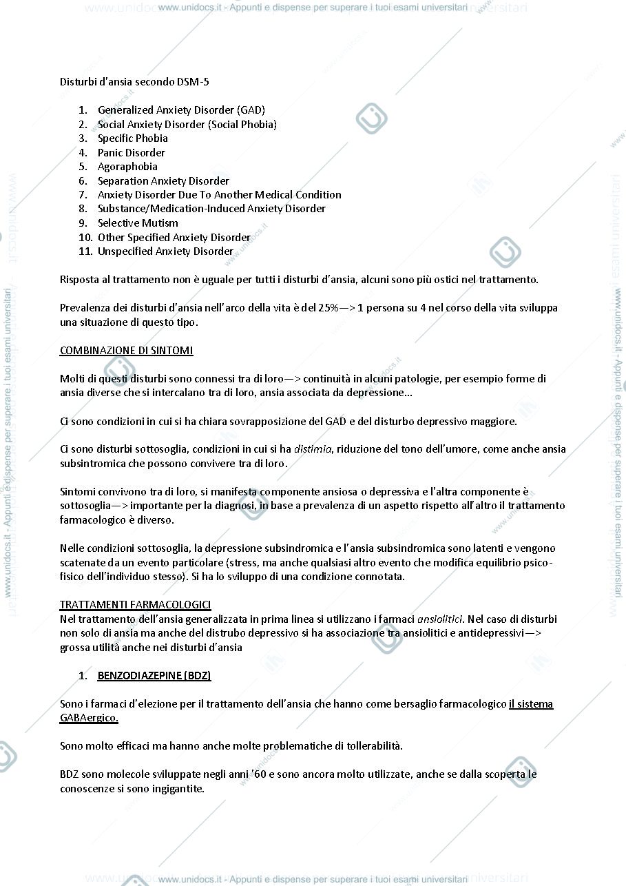 Anteprima pagina 2 — Ansioliti e sedativi