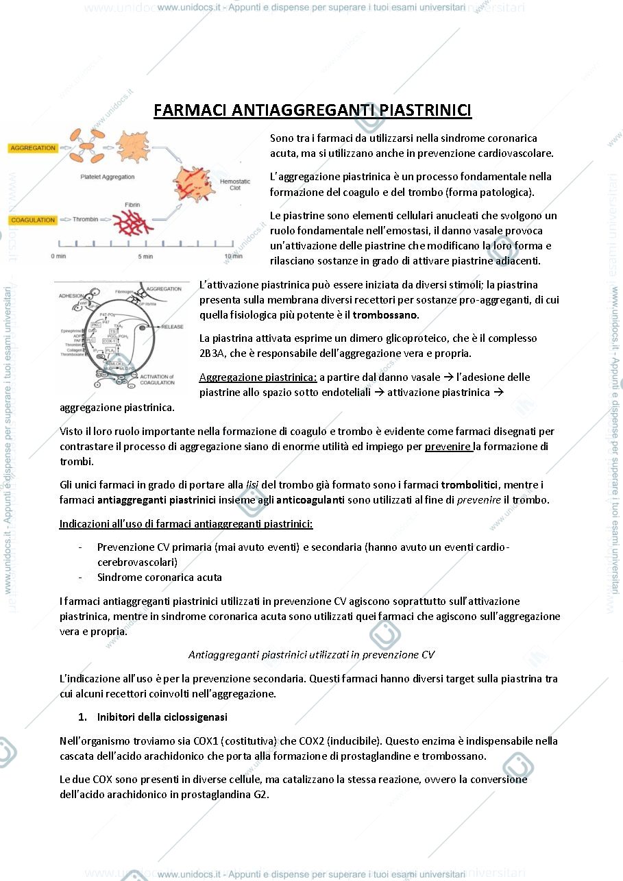 Anteprima pagina 1 — antiaggreganti piastrinici