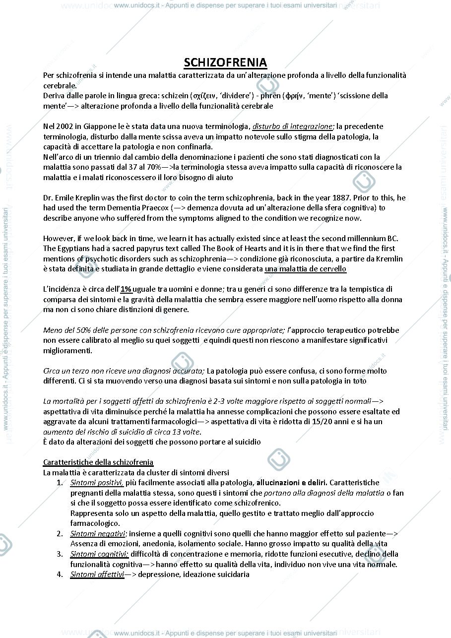 Anteprima pagina 1 — Schizofrenia