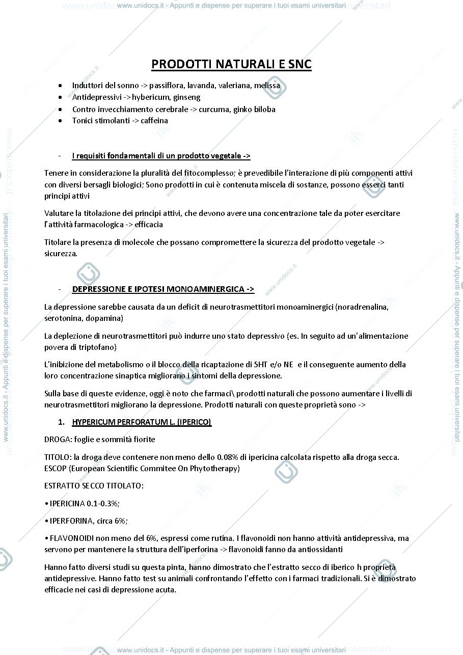 Anteprima pagina 1 — Prodotti naturali