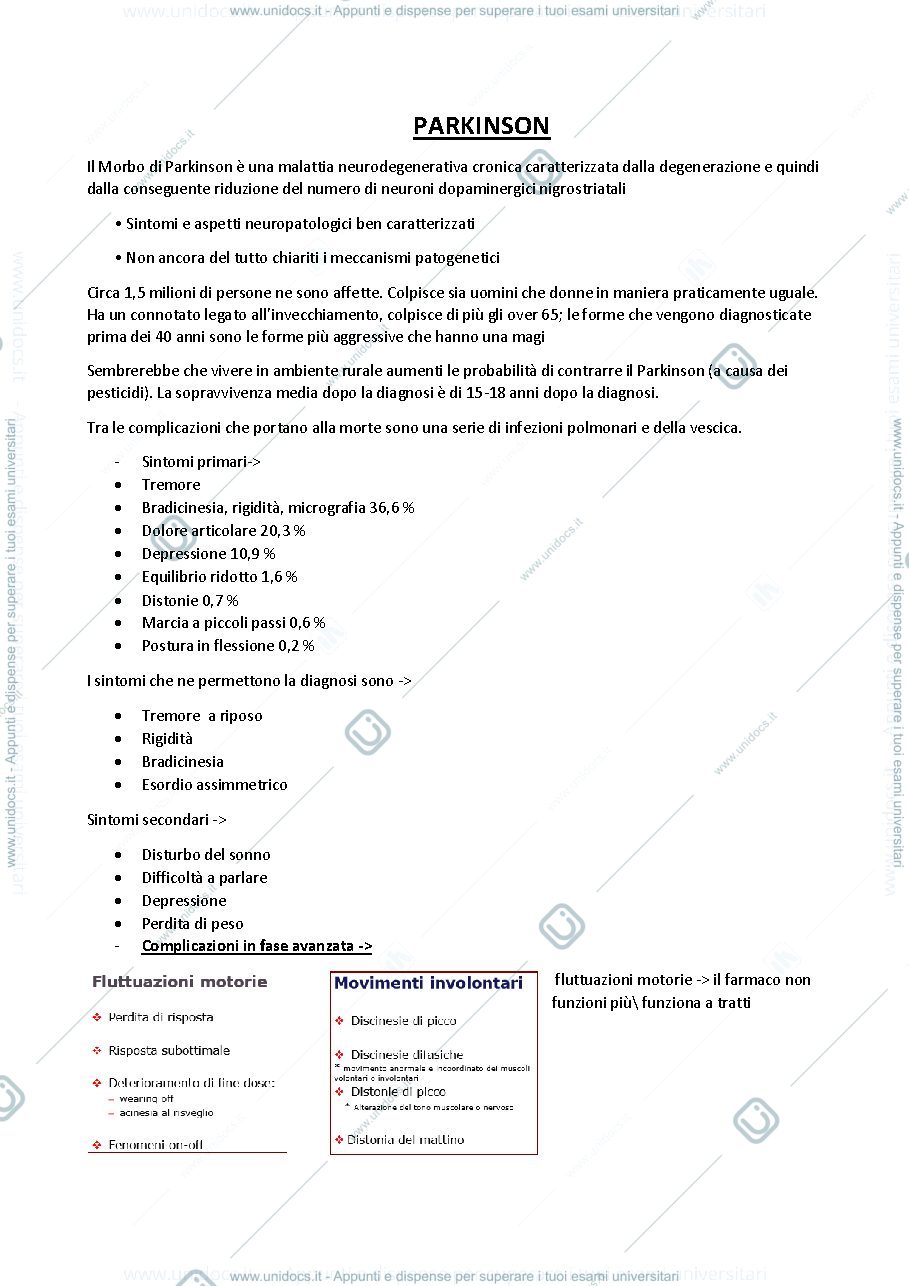 Anteprima pagina 1 — Parkinson
