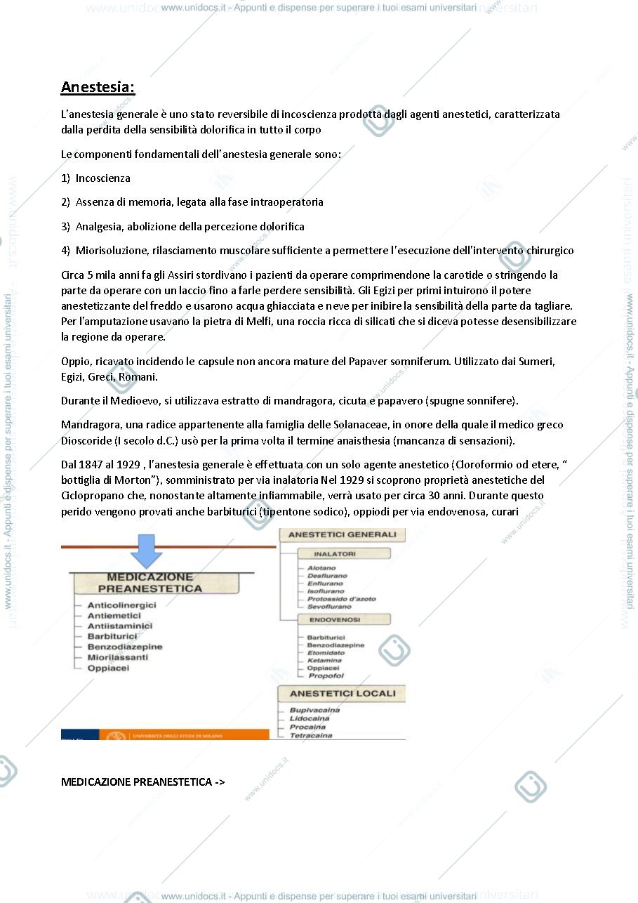Anteprima pagina 1 — Anestetici e oppioidi