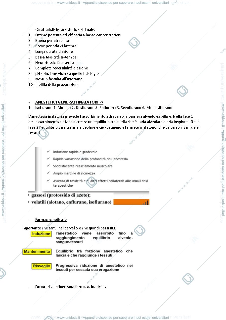 Anteprima pagina 3 — Anestetici e oppioidi