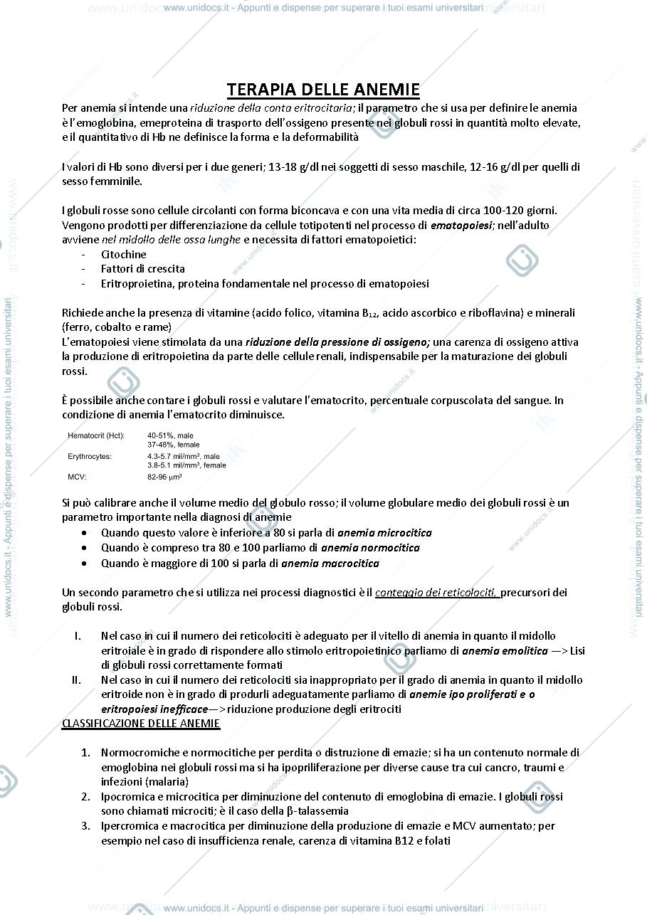 Anteprima pagina 1 — Anemie