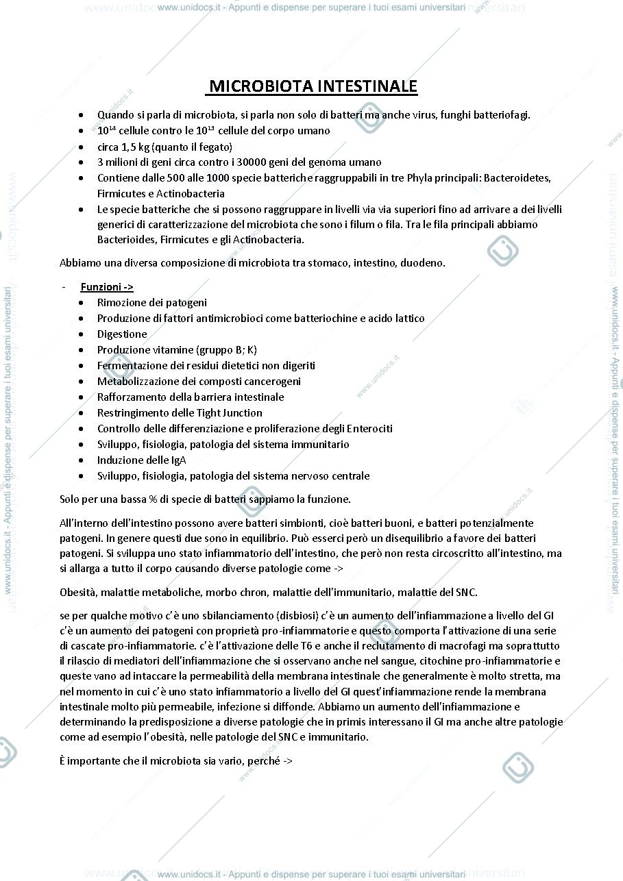 Anteprima pagina 1 — Microbiota