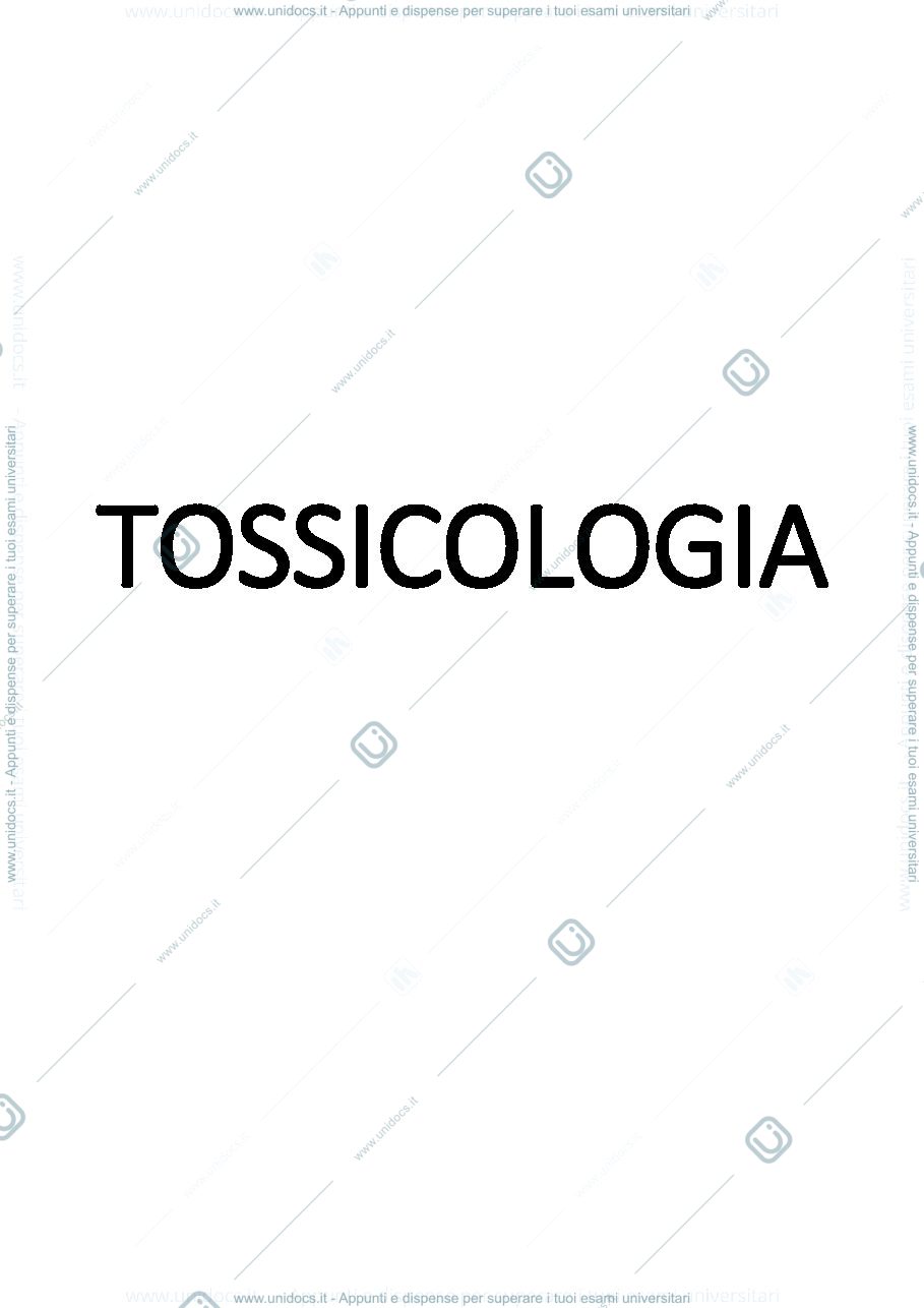 Anteprima pagina 1 — TOSSICOLOGIA