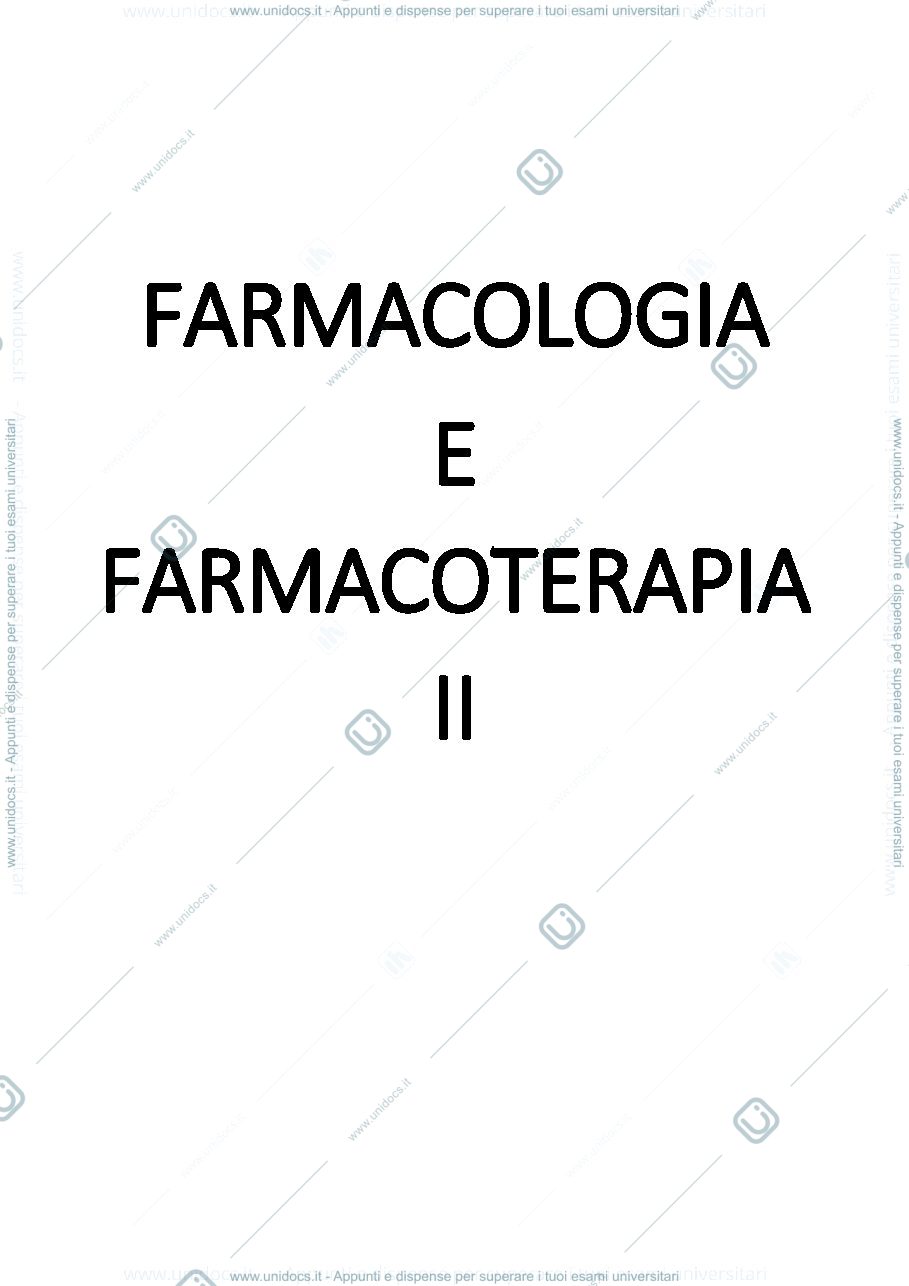 Anteprima pagina 1 — FARMACOLOGIA II