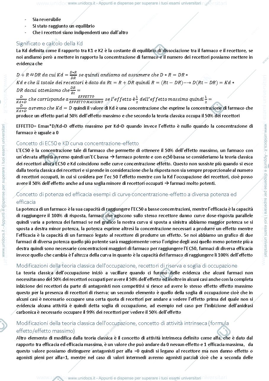 Anteprima pagina 3 — Risposte Farmacologia generale e farmacognosia 