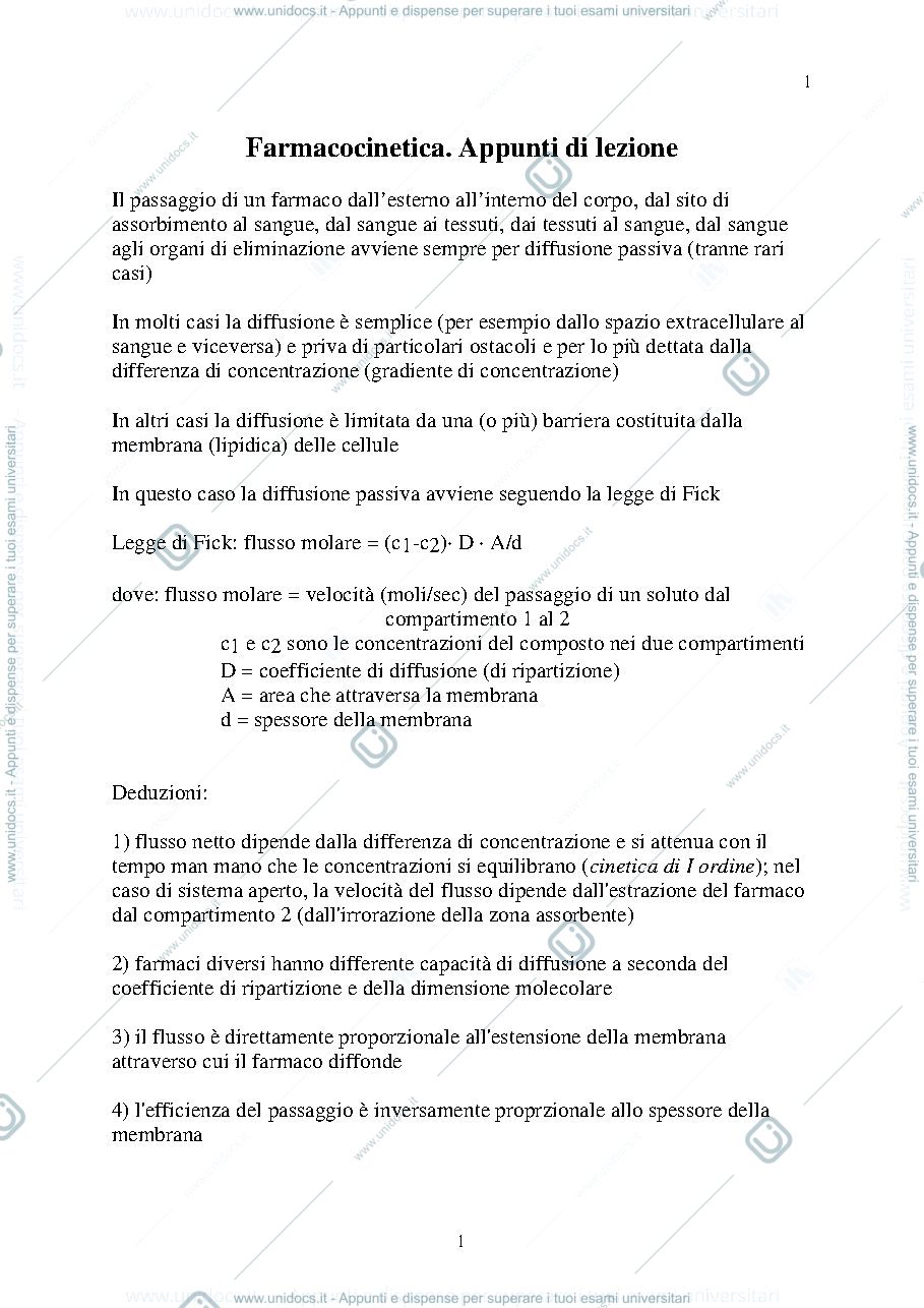 Anteprima pagina 1 — farmacocinetica