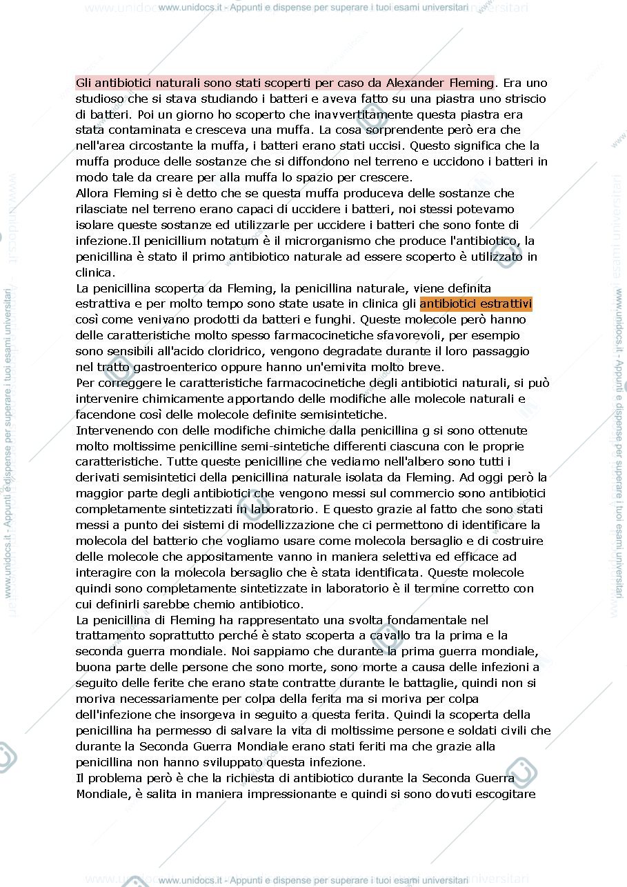 Anteprima pagina 4 — Farmacologia speciale, CHEMIOTERAPIA
