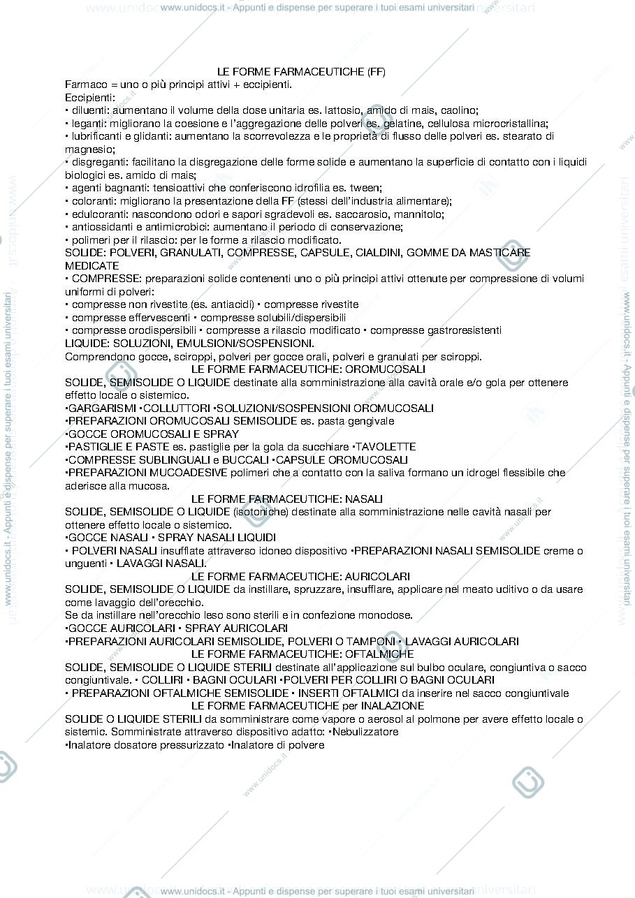 Anteprima pagina 4 — Farmacologia del primo anno di infermieristica 