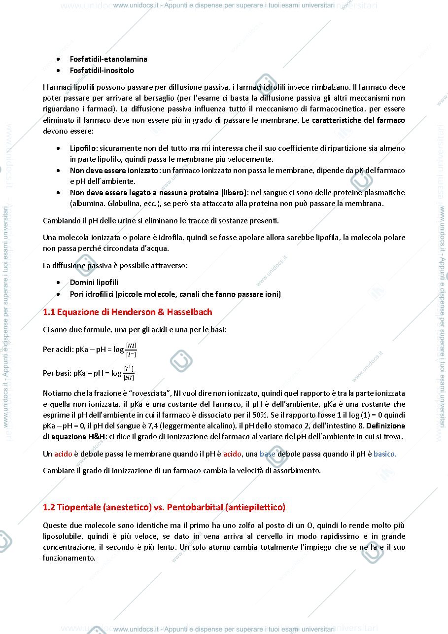 Anteprima pagina 2 — Appunti Farmacologia - Pellegrini