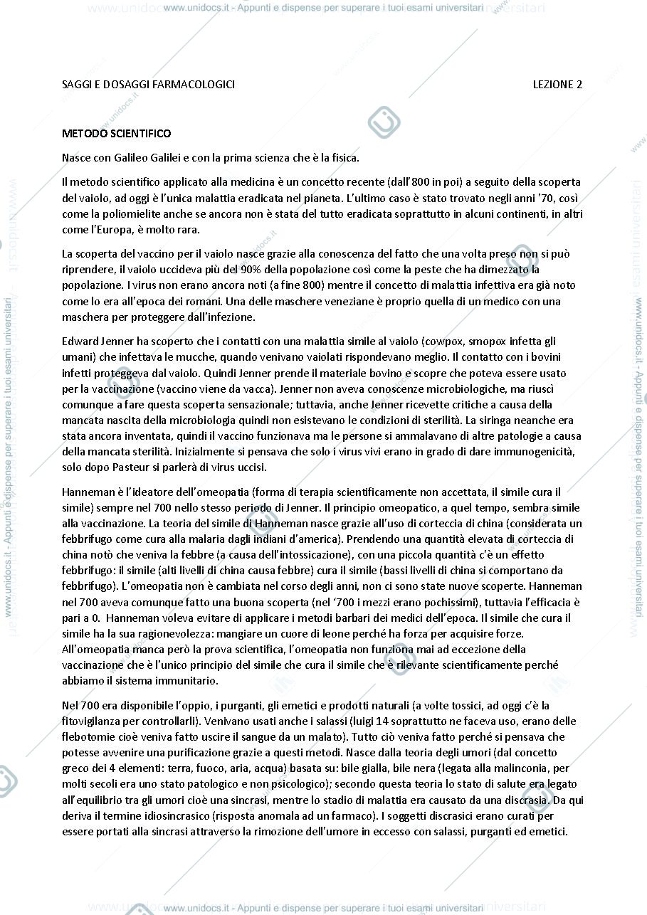 Anteprima pagina 1 — saggi e dosaggi farmacologici