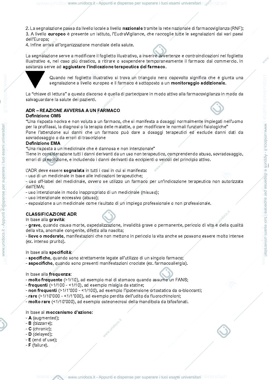 Anteprima pagina 4 — Sbobine farmacologia speciale (modulo 1 e 2), prof. Orabona