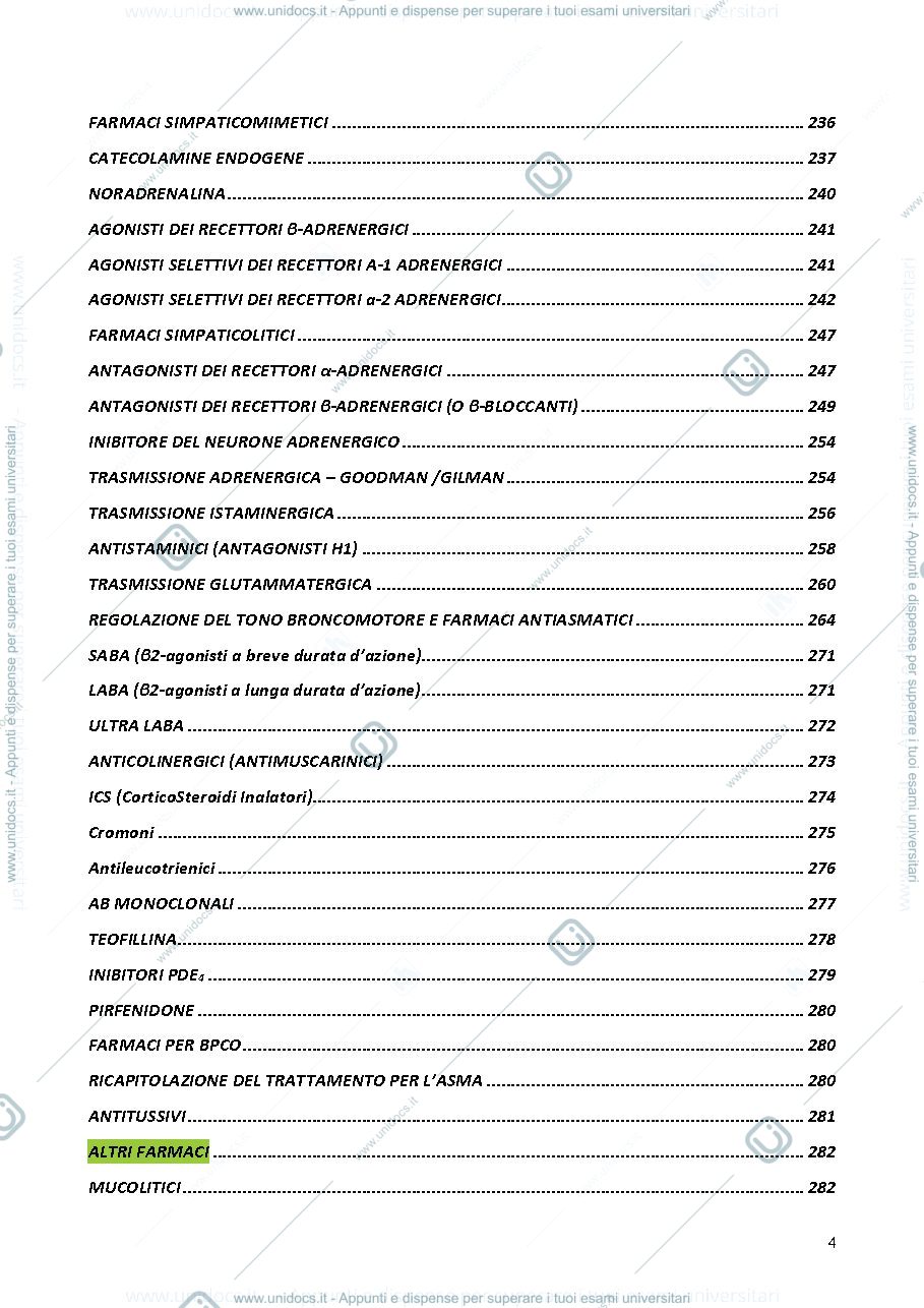 Anteprima pagina 5 — FARMACOLOGIA