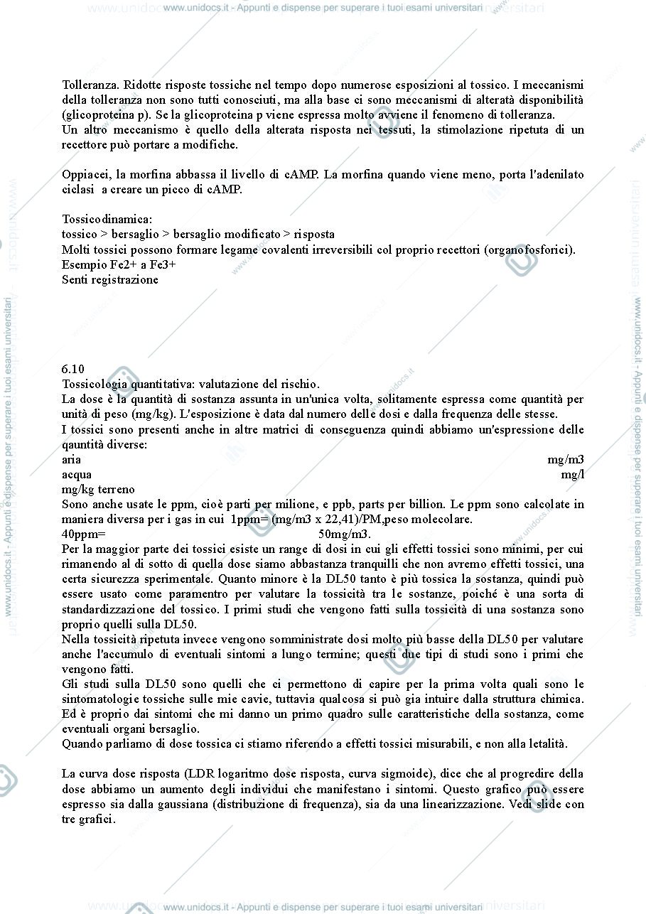 Anteprima pagina 2 — Appunti tossicologia 