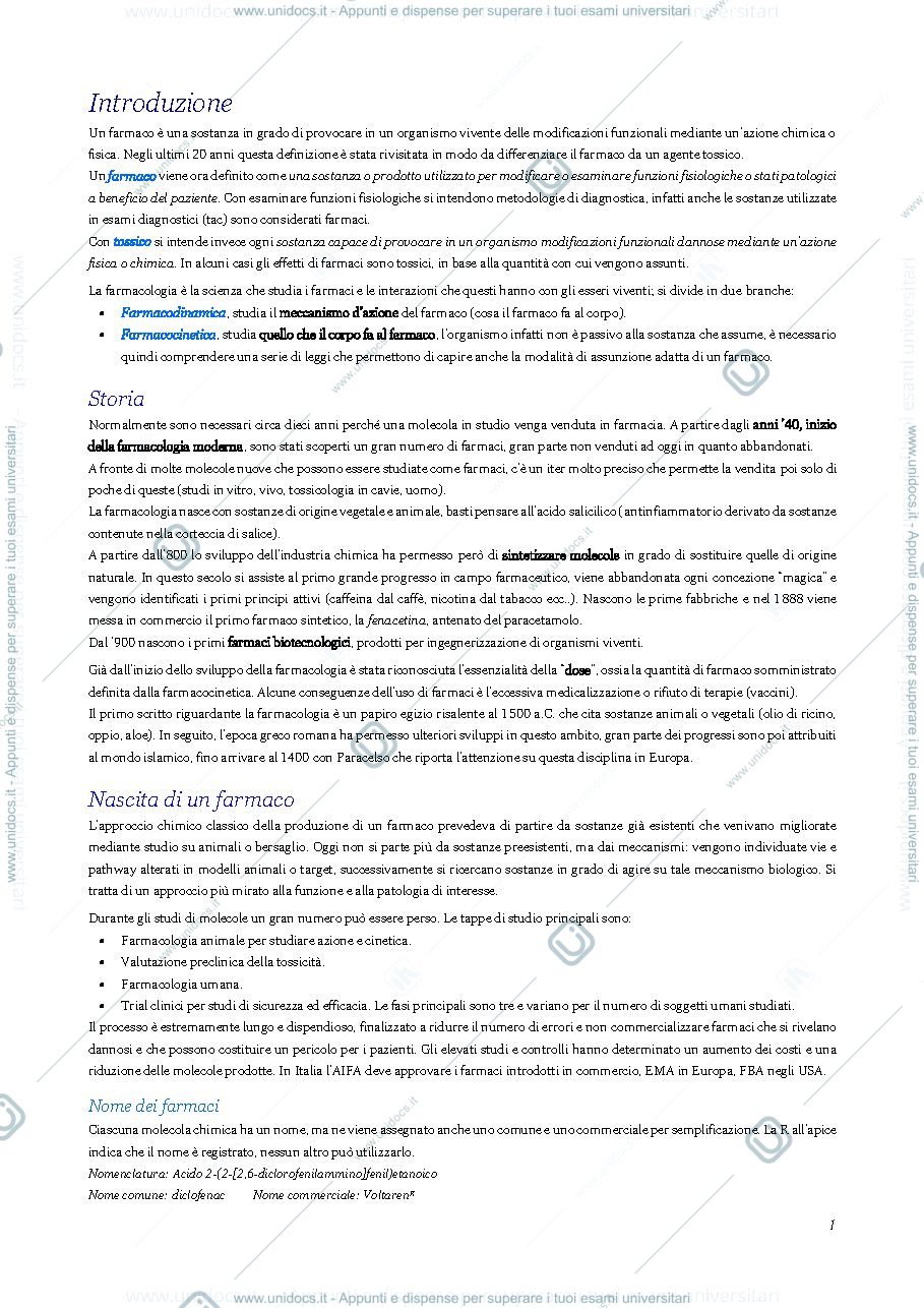 Anteprima pagina 2 — Appunti farmacologia