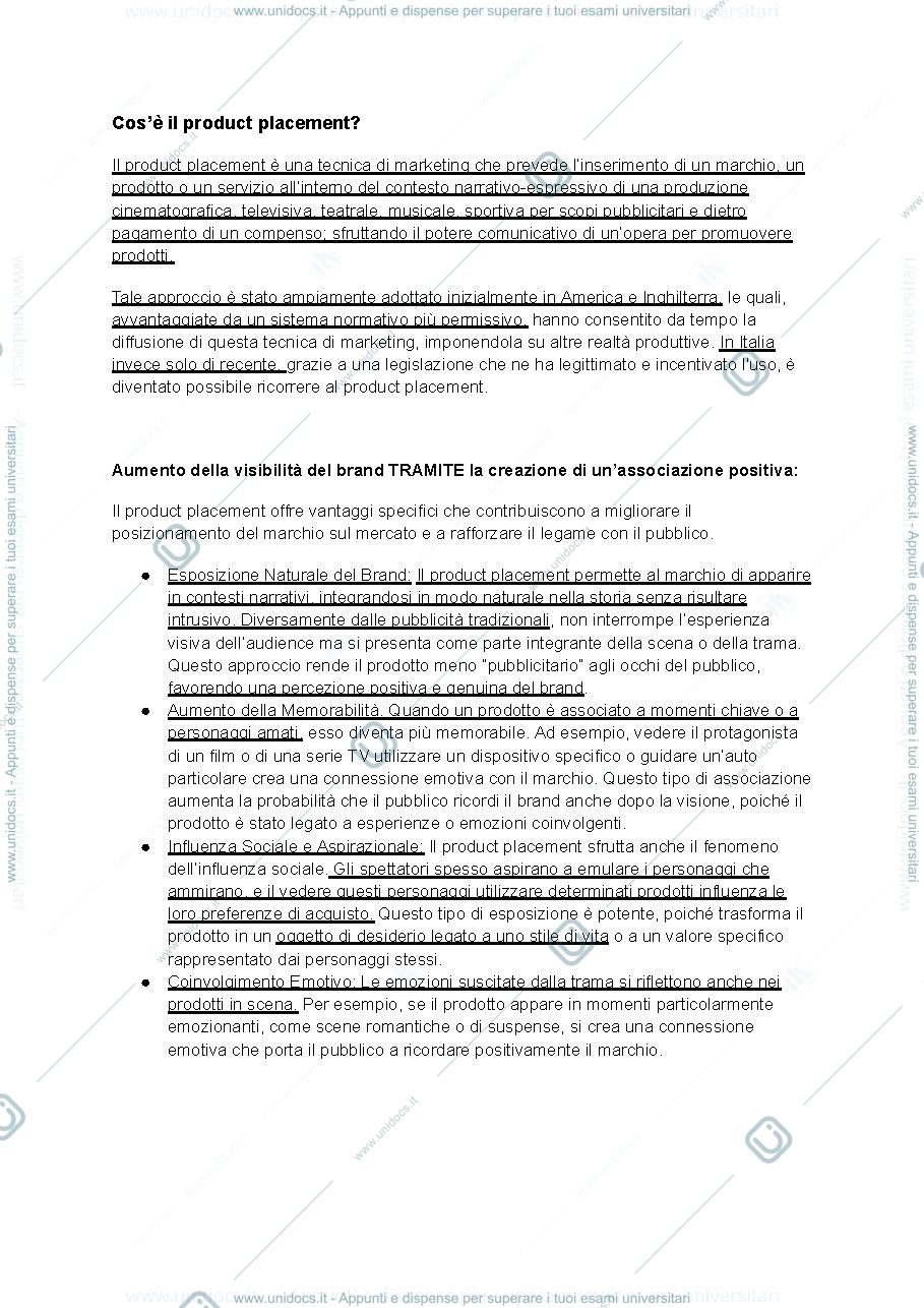 Anteprima pagina 2 — Product placement