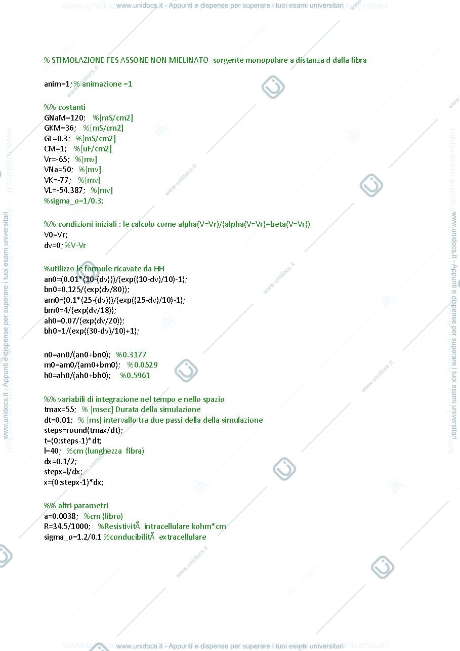 Anteprima pagina 1 — simulazione matlab FES