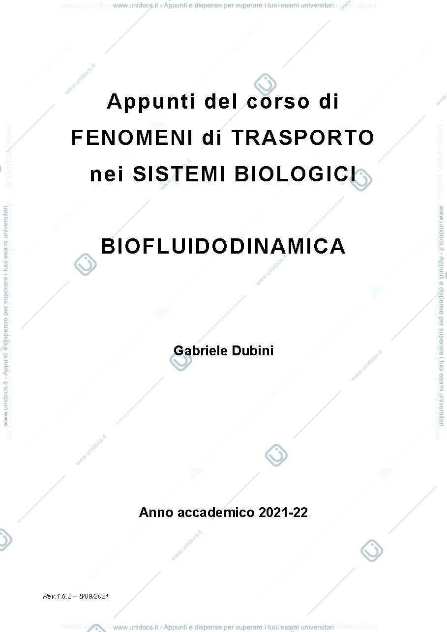 Anteprima pagina 1 — Fenomeni di trasporto
