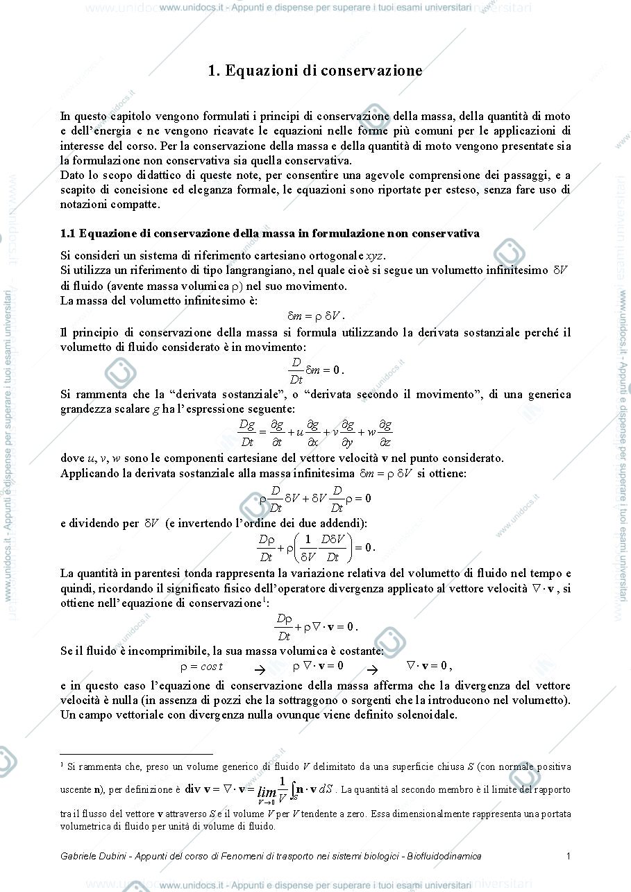 Anteprima pagina 5 — Fenomeni di trasporto