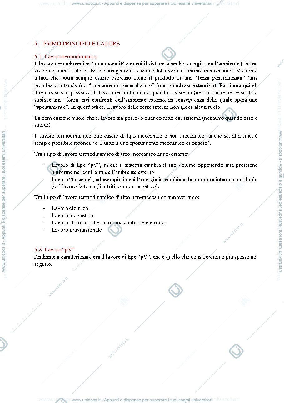 Anteprima pagina 1 — 05_Primo Principio e Calore