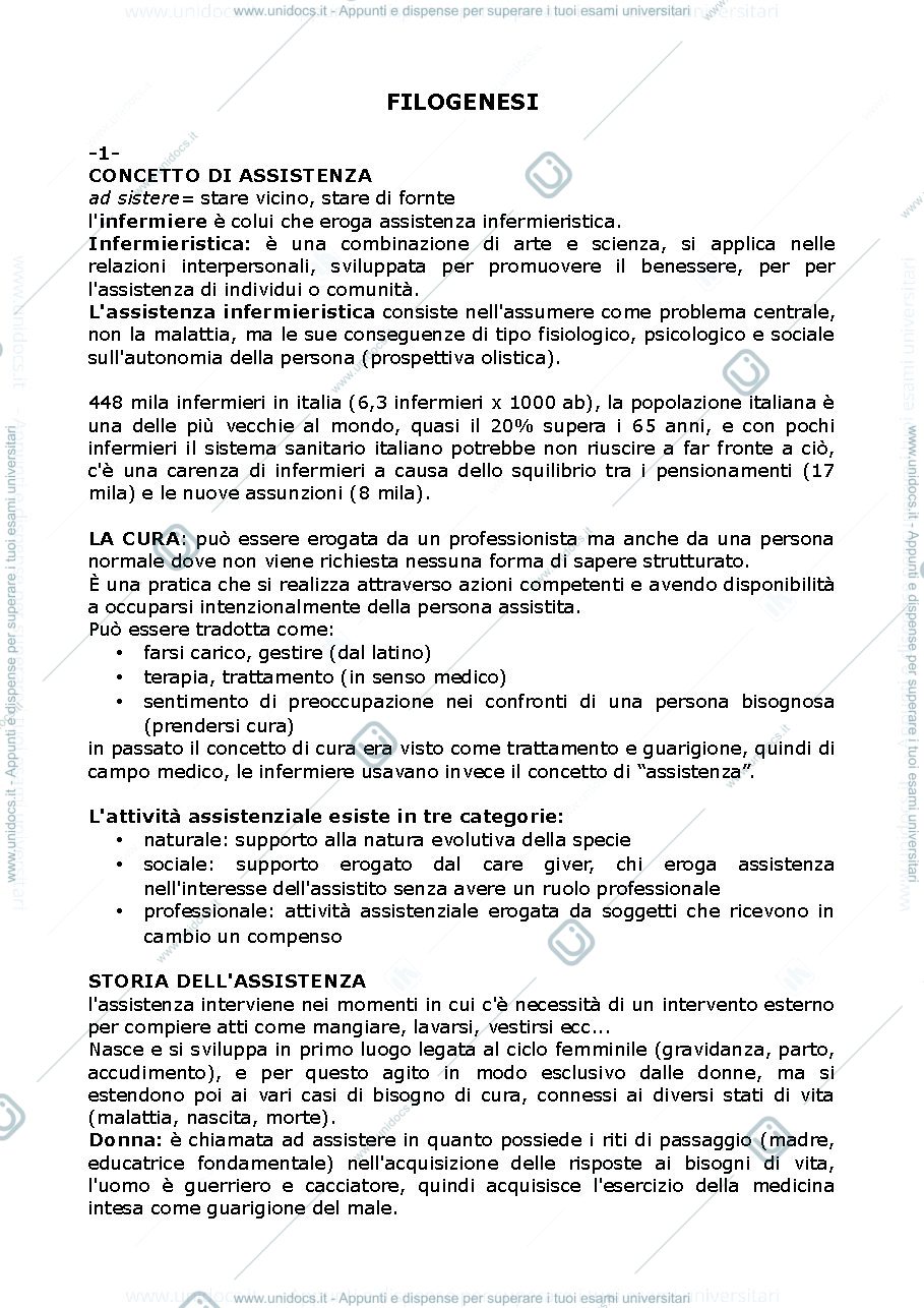 Anteprima pagina 1 — Filogenesi BO1 riassunto 