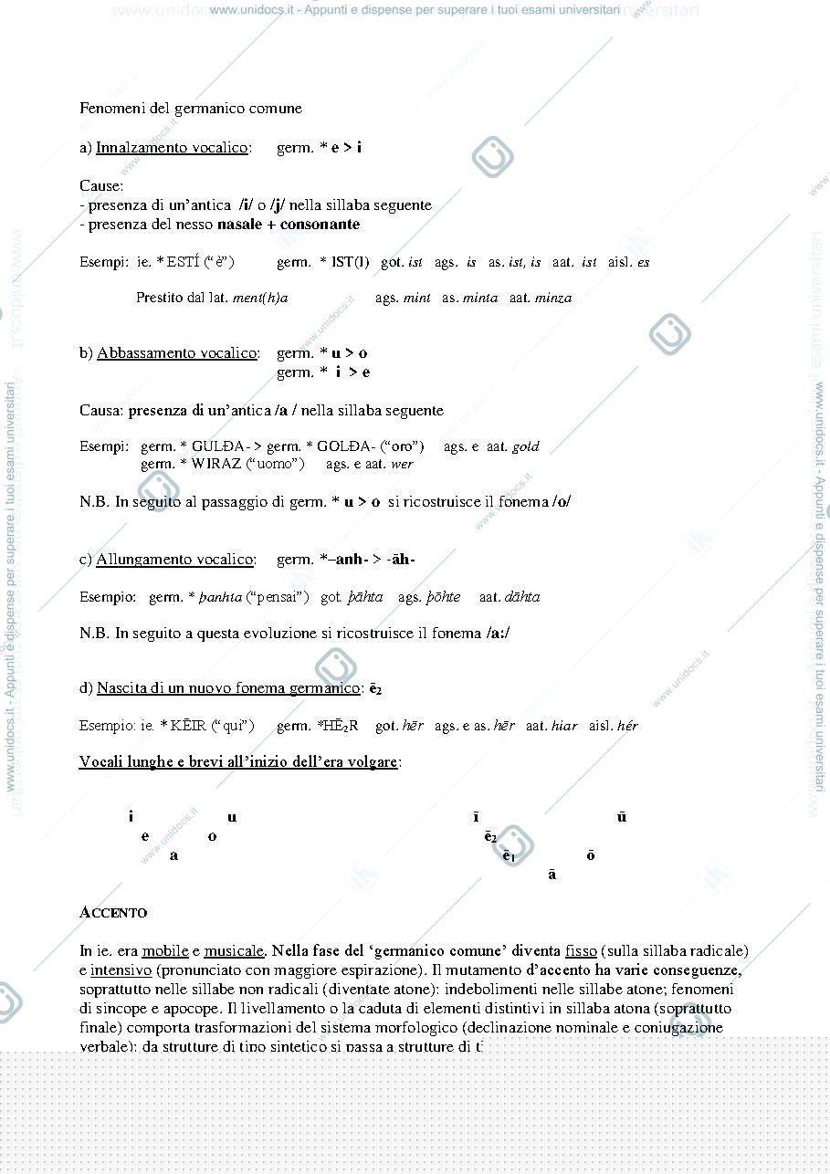Anteprima pagina 2 — Appunti di linguistica germanica