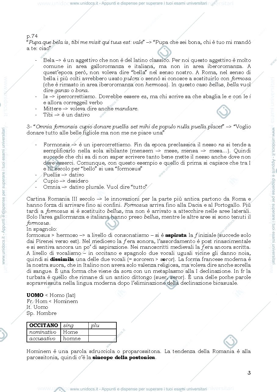Anteprima pagina 3 — Lingue romanze e analisi dei testi medievali