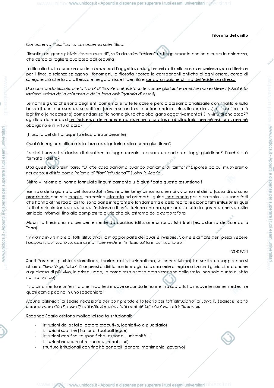 Anteprima pagina 1 — filosofia del diritto