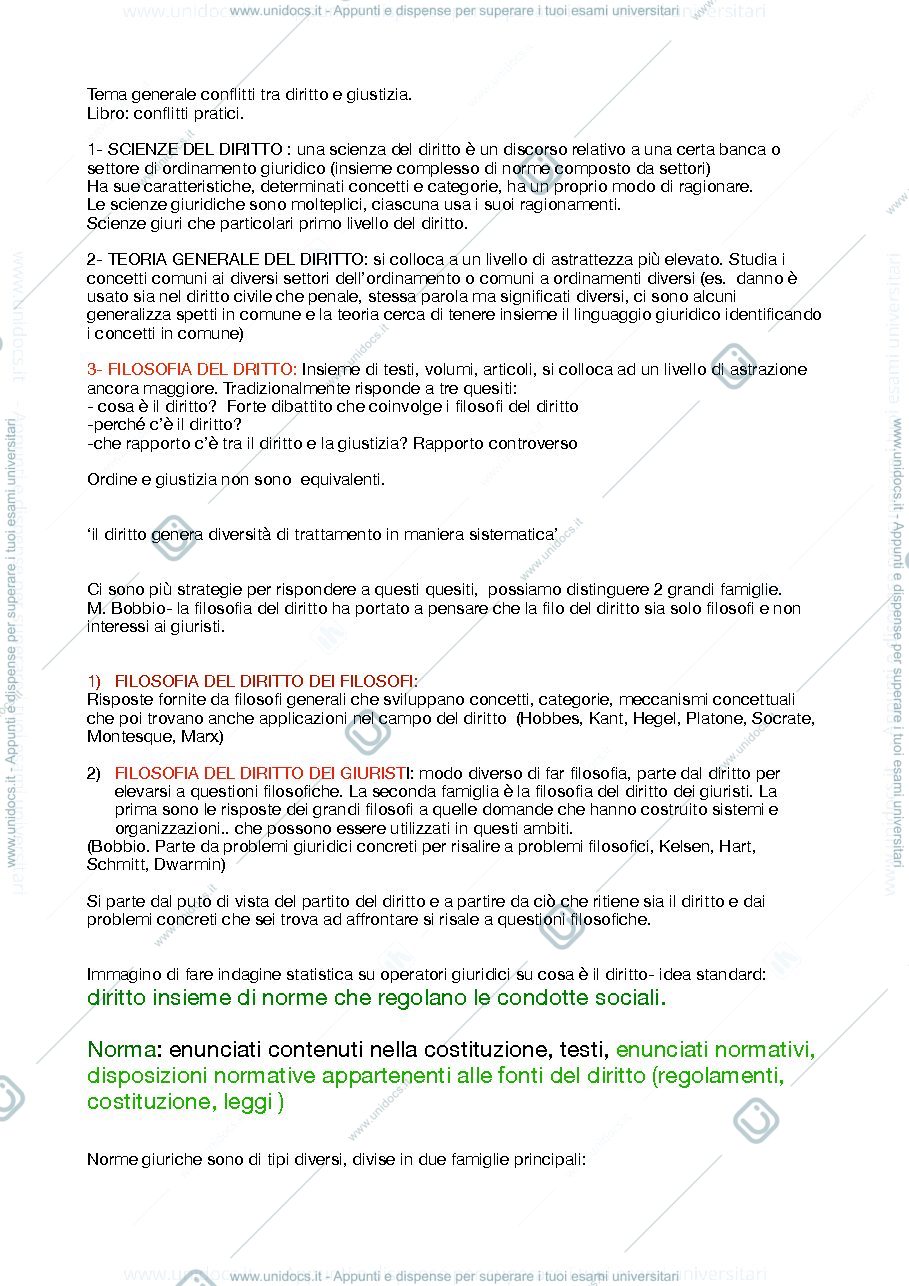 Anteprima pagina 1 — appunti filosofia del diritto 