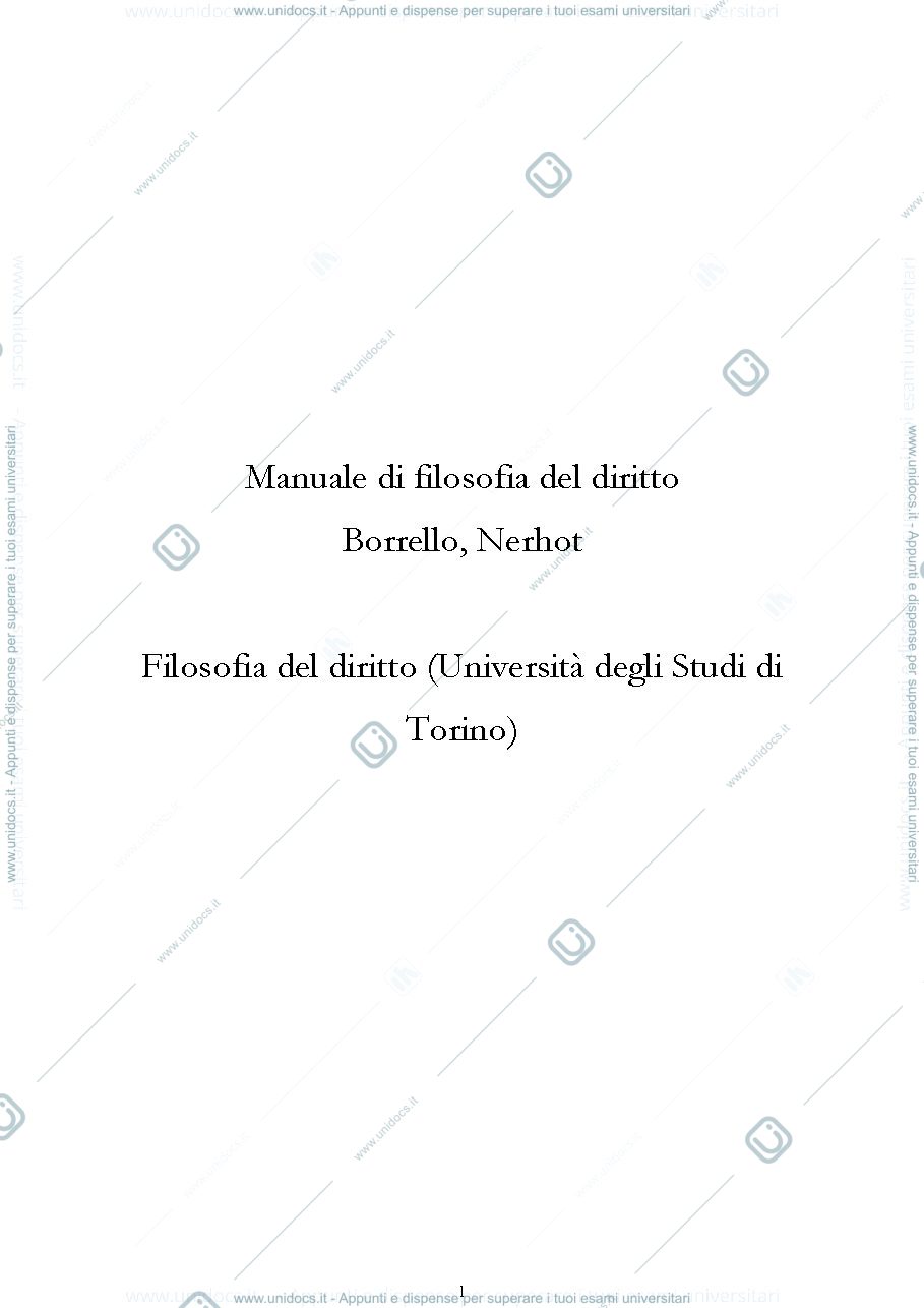 Anteprima pagina 1 — Manuale di filosofia del diritto 