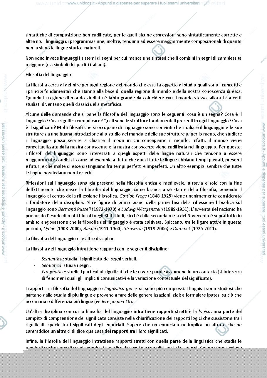 Anteprima pagina 4 — Filosofia del linguaggio - Frigerio