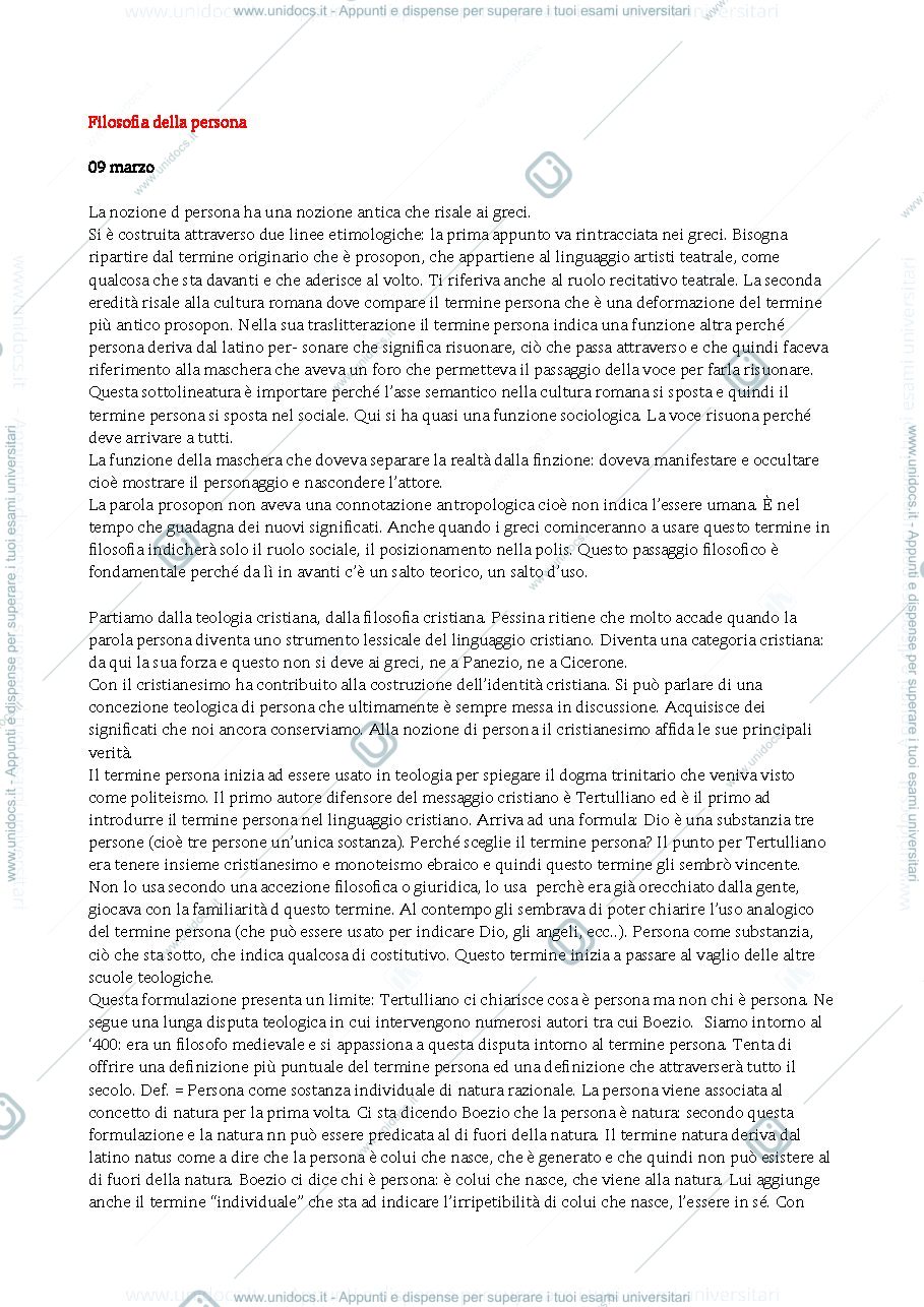 Anteprima pagina 1 — filosofia della persona
