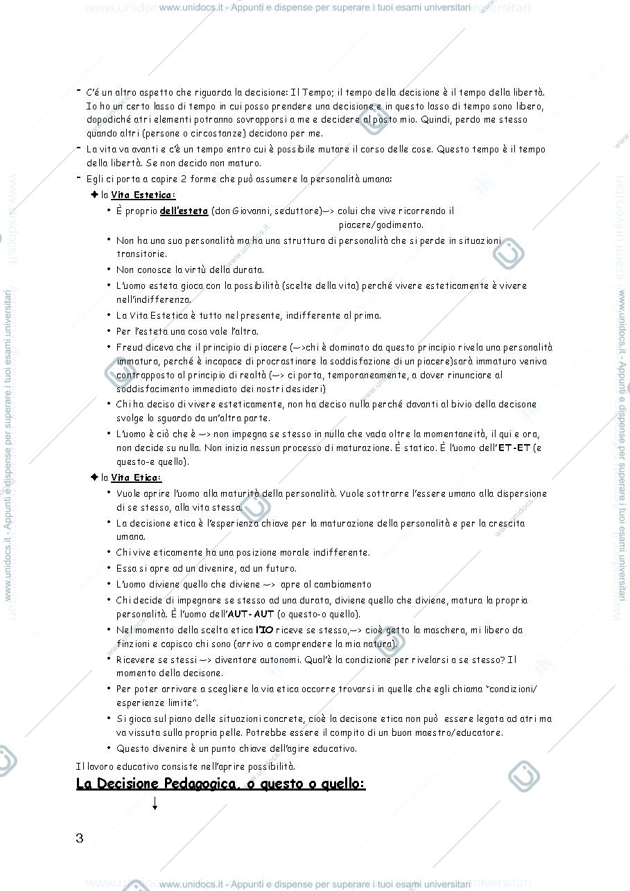 Anteprima pagina 3 — appunti di filosofia dell'educazione parte 2 
