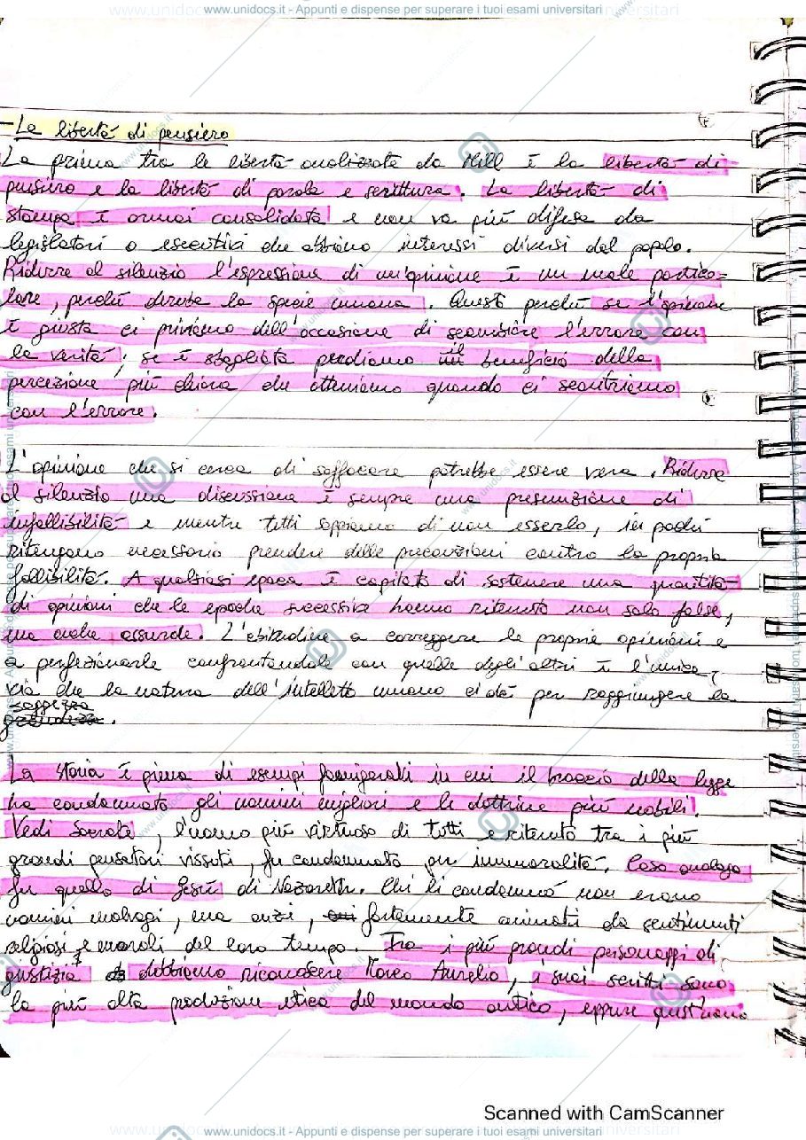 Anteprima pagina 2 — Riassunto "La libertà" di John Stuart Mill