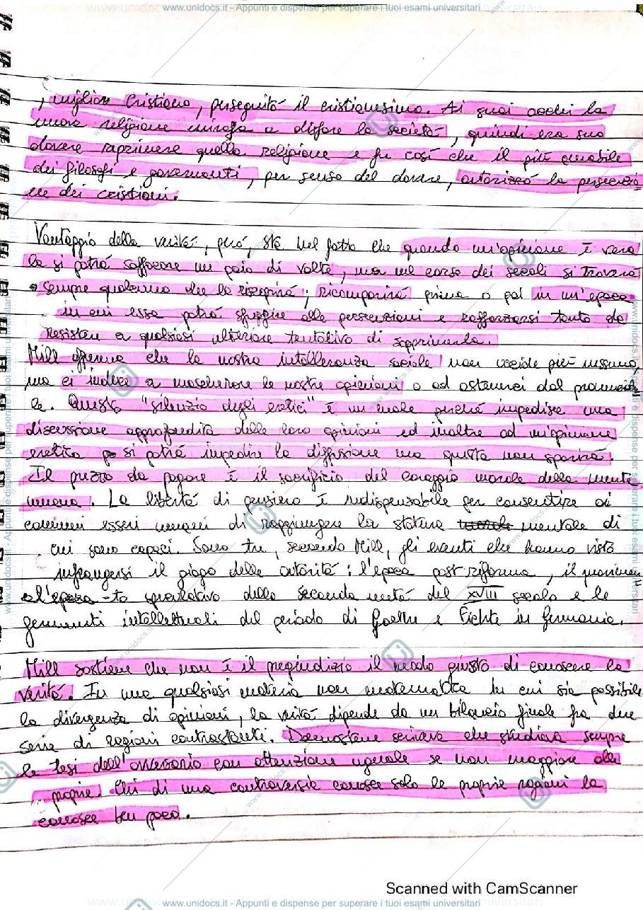 Anteprima pagina 3 — Riassunto "La libertà" di John Stuart Mill