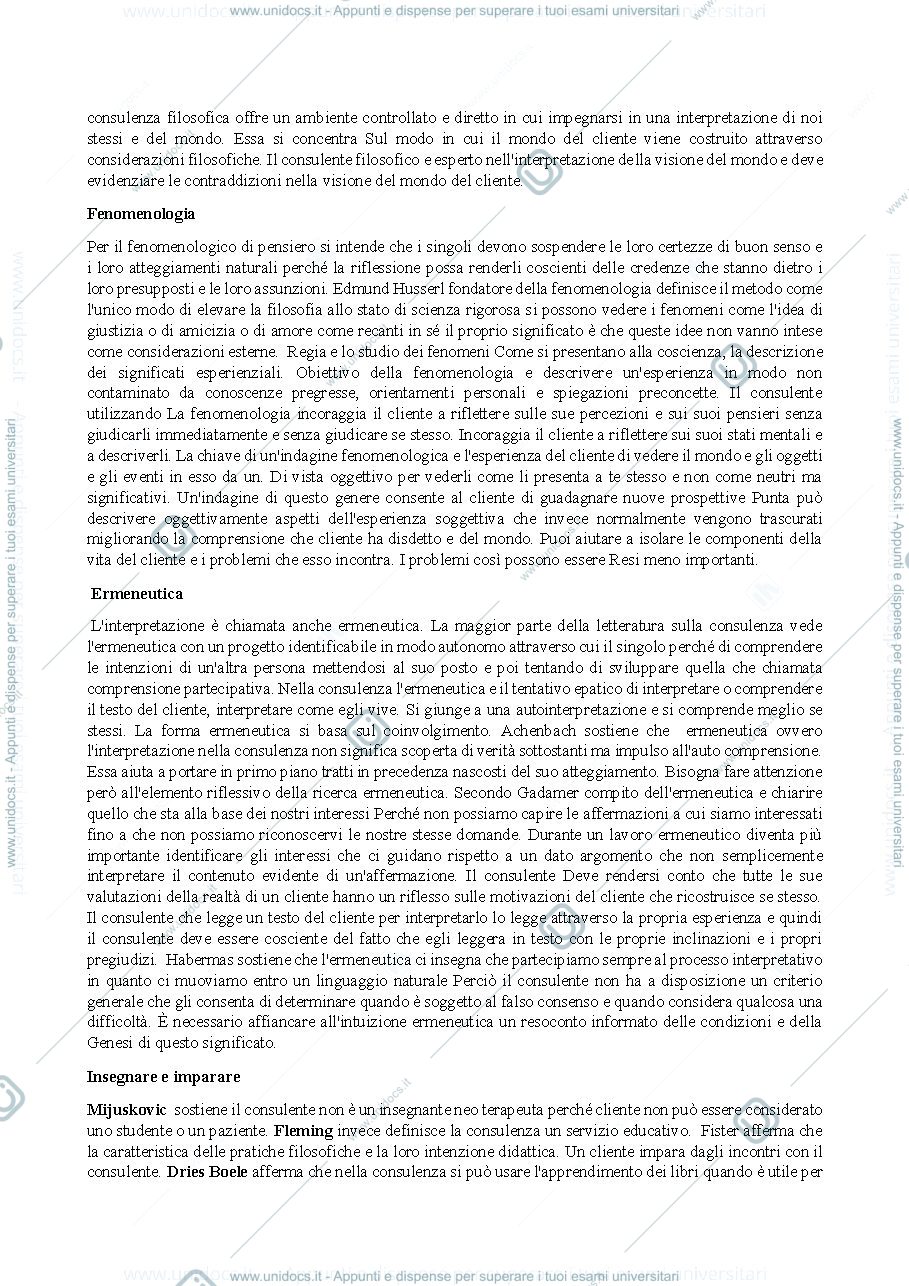 Anteprima pagina 3 — Riassunto testo P. B. RAABE, Teoria e pratica della consulenza filosofica