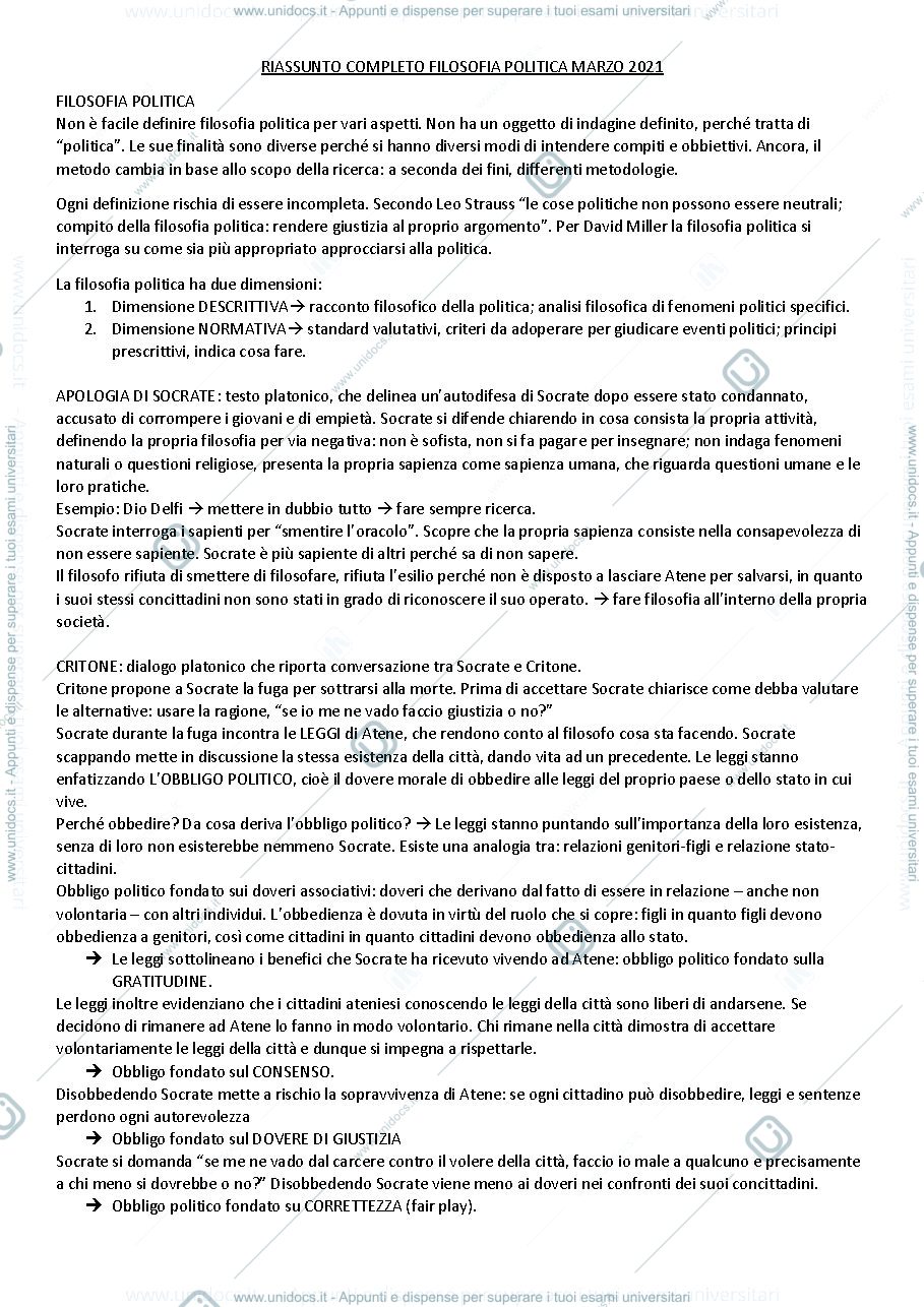 Anteprima pagina 1 — filosofia politica