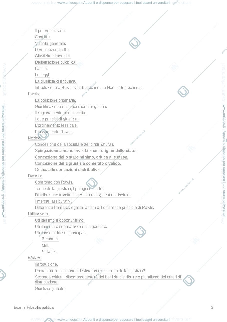Anteprima pagina 2 — Esame filosofia politica