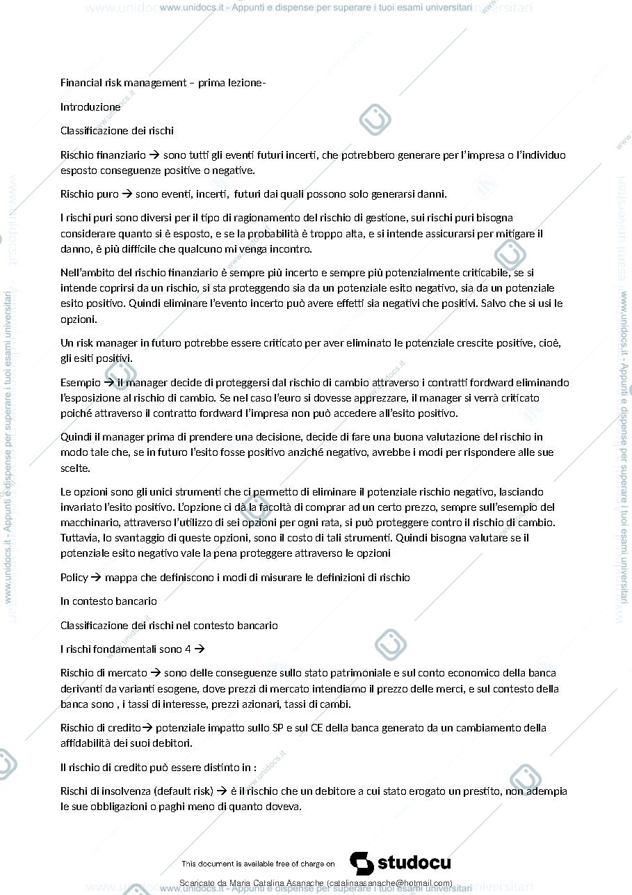 Anteprima pagina 2 — Financial Risk Management