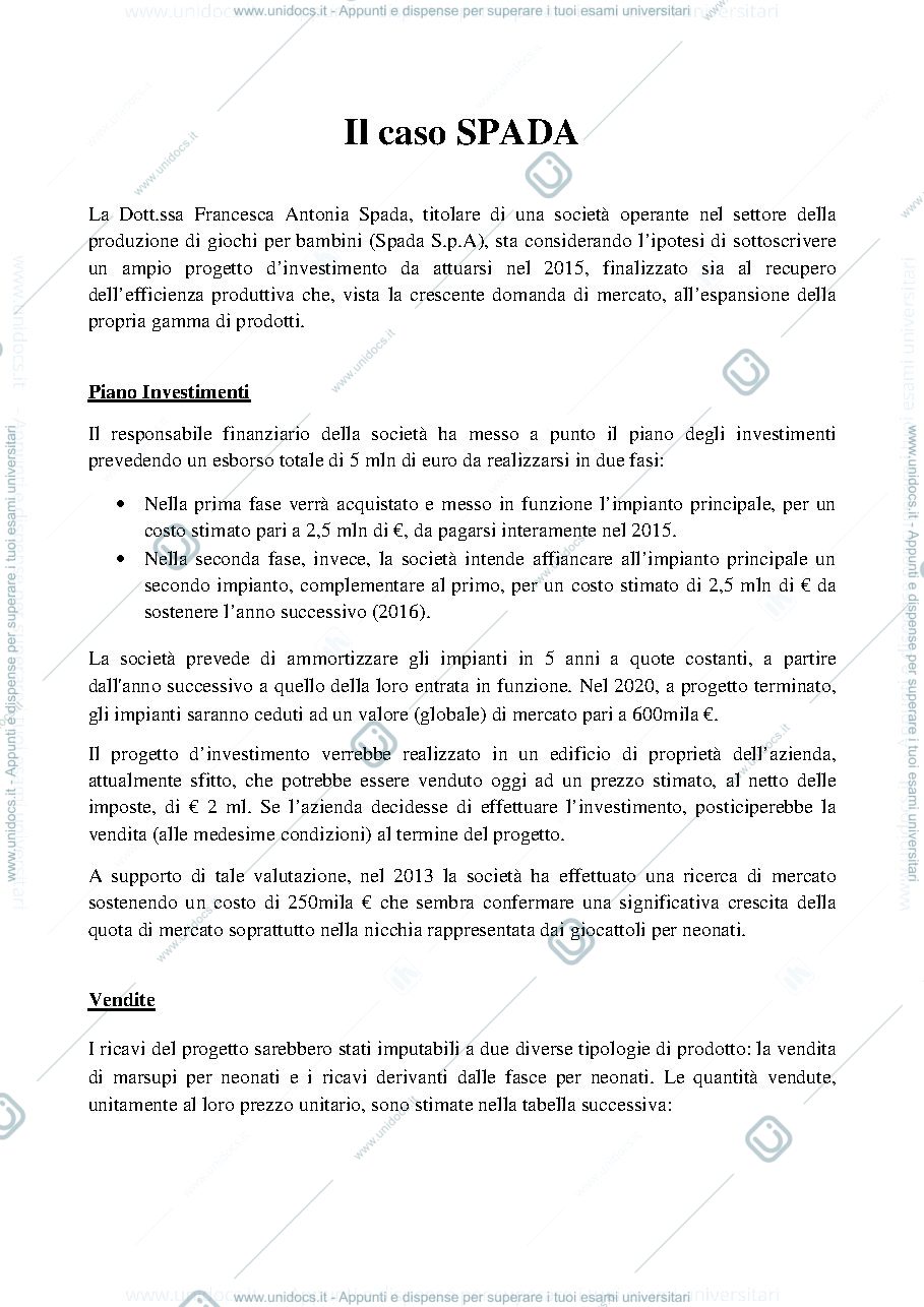 Anteprima pagina 1 — Caso spada