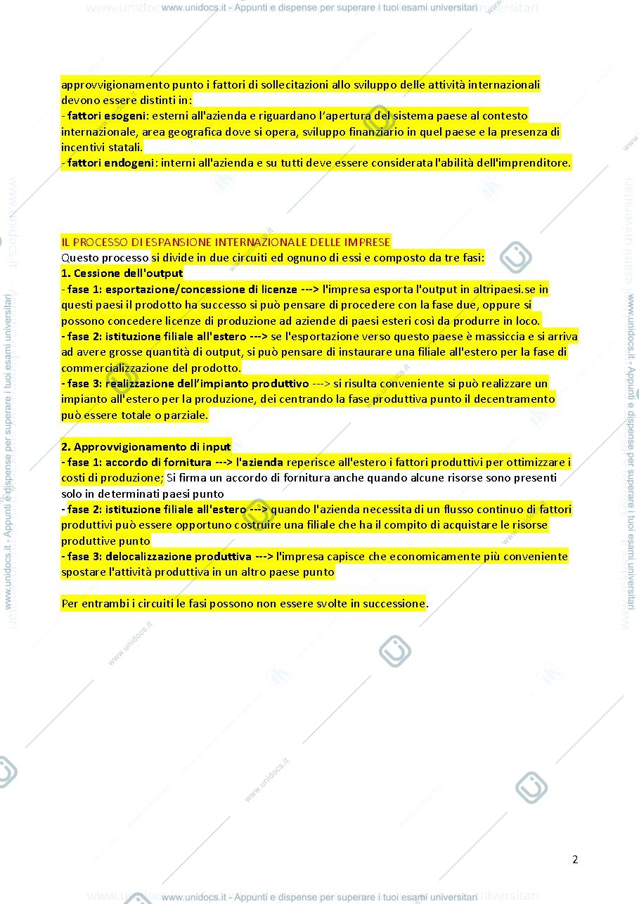 Anteprima pagina 2 — Finanza Aziendale Internazionale I